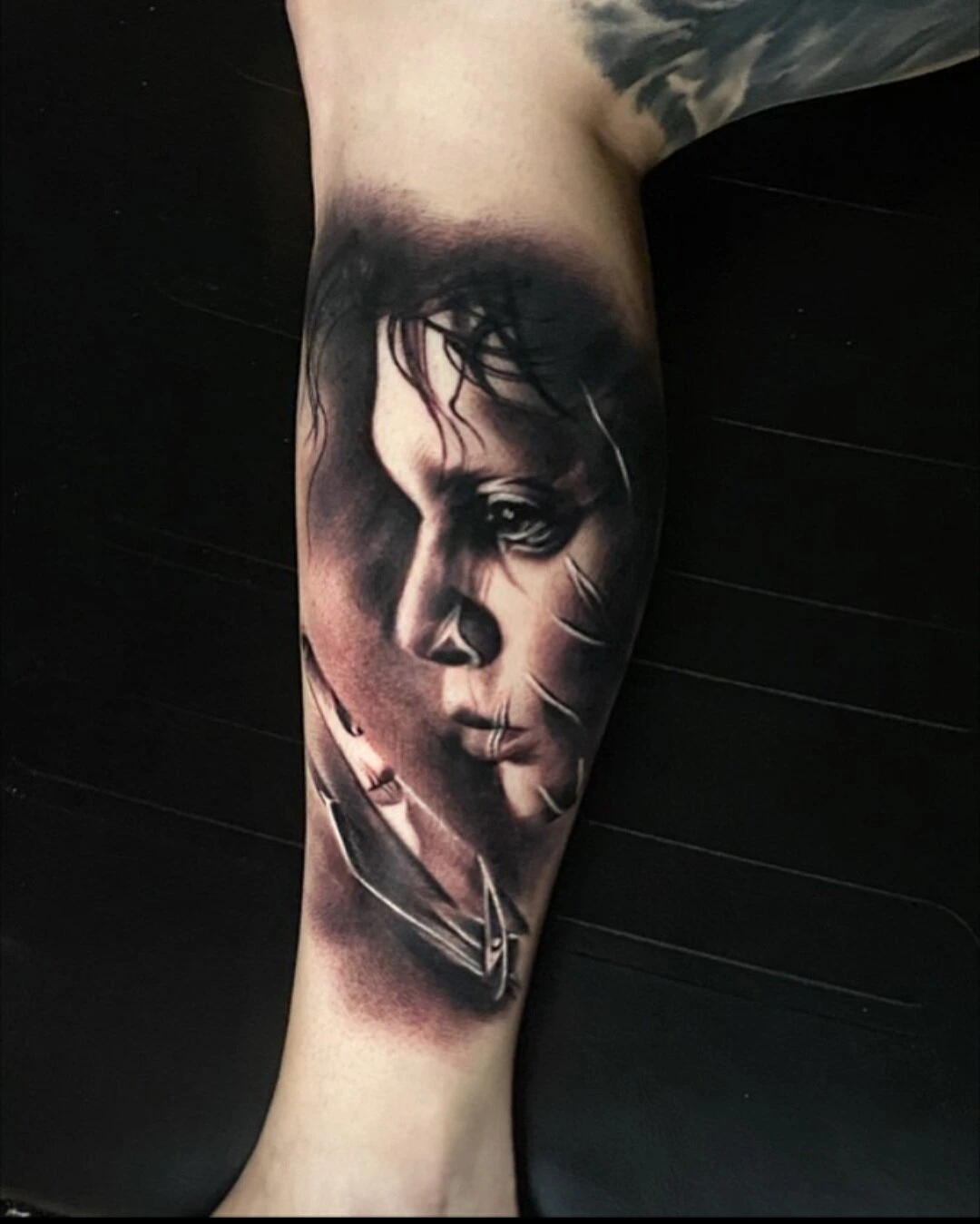 Black and grey tattoo by Mike Storey
