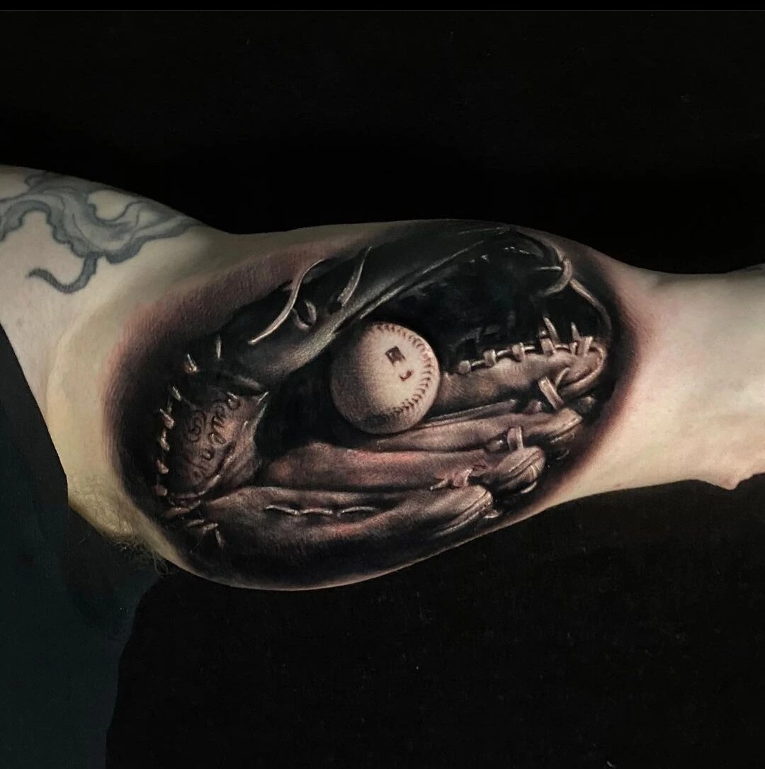 Black and grey tattoo by Mike Storey